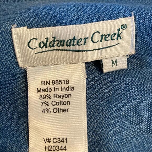 Coldwater Creek Red & Multicolor Woven jacket w/light wood buttons❤️ - Picture 10 of 11